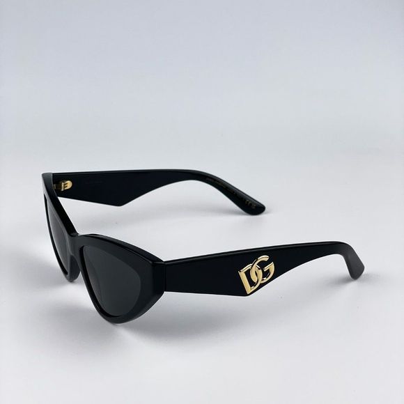 D&G DG4439 501/87 Sunglasses Black Dark Grey Cat Eye Women - Picture 11 of 16